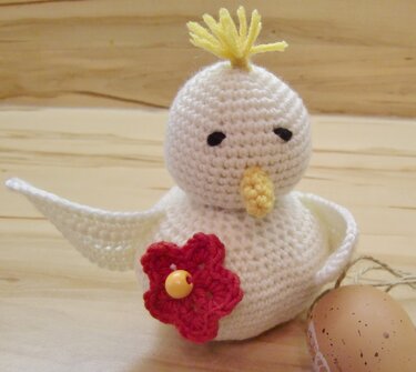 Häkelanleitung für Osterküken/Deko | Osterküken "Brunhilde" - Bild 3