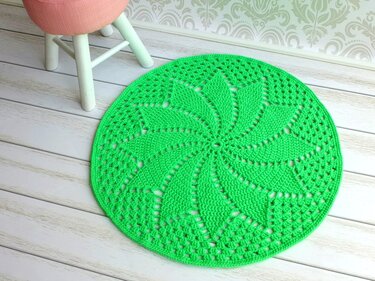 Häkelanleitung Teppich Spirella - schnell und leicht für Anfänger