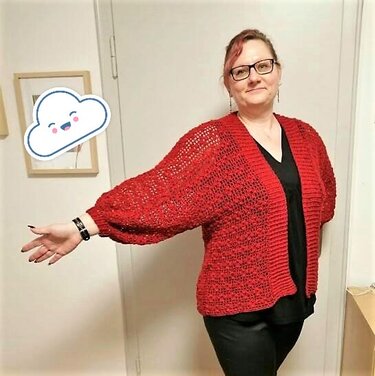 Häkelanleitung für die Waldblumenjacke Größe 36-50