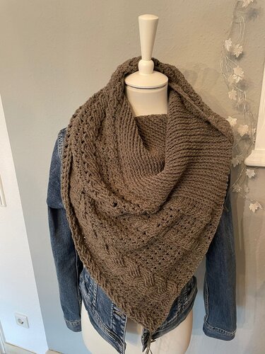 Häkelanleitung asymmetrisches Tuch Flair