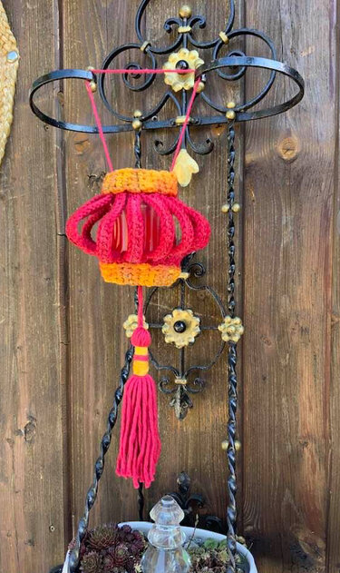 Lampion h&auml;keln:  "Xiaolong" - Häkeln