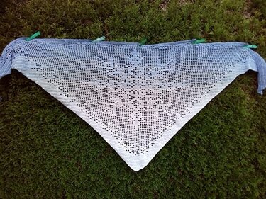 Anleitung Motivtuch Hexentopf Kesenia - Winterhexe - Häkeln