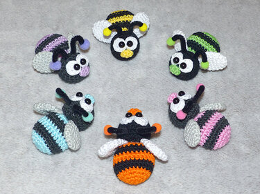 Häkelanleitung lustige kleine Hummel