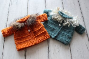 12-inch Dolls Jacket Knitting Pattern