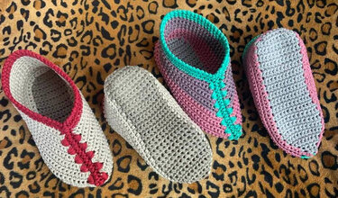 SCHLAPPIS - gehäkelte Hauslatschen in neuer Form - Häkeln