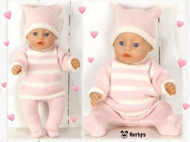 Strickanleitung Puppenkleidung "Homedress"
