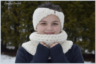 - ODETTE - Pelz Set, Stirnband und Kragen häkeln, jedes Material, alle Gr. - Bild 5