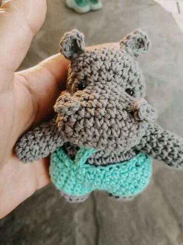 H&auml;kelanleitung f&uuml;r das kleine Nilpferd "Hippo" - Bild 3