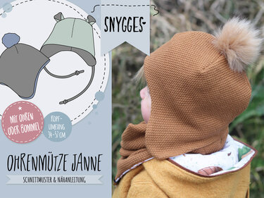 Ohrenmütze "JANNE" - Schnittmuster und Anleitung