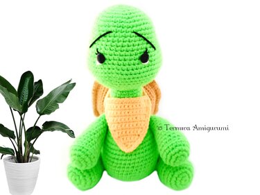 Crochet pattern Benny the turtle 25cm!