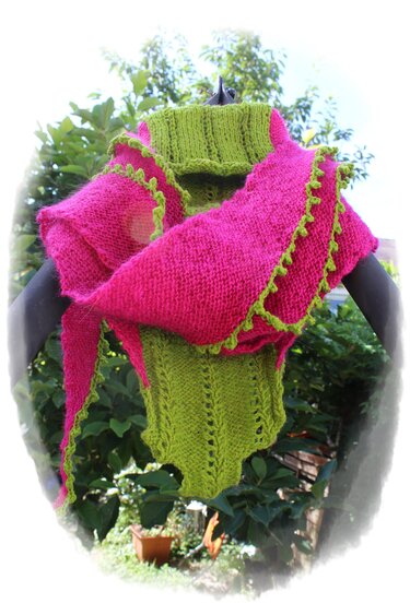 Fräulein Farbenfroh, Strickanleitung für ein Schultertuch - Bild 2