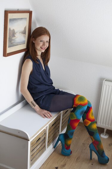 Strickanleitung: OVERKNEES IN PATCHWORKTECHNIK - STRICKANLEITUNG - Bild 6