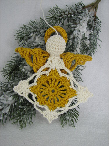 H&auml;kelanleitung - 3 Granny-Square-Engel - Häkeln