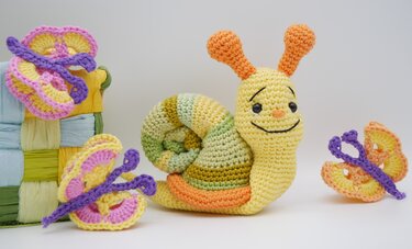 Häkelanleitung buntes Schneckchen