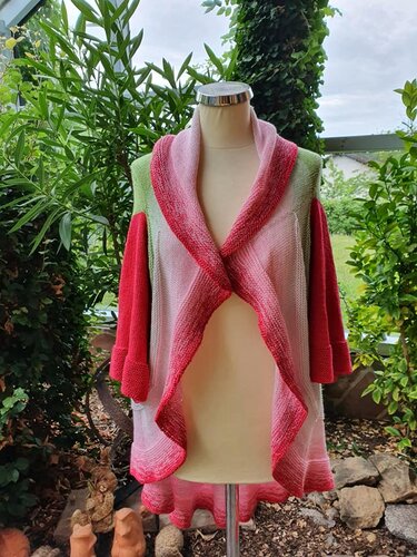 Kreisjacke Sternstrahlen - Stricken