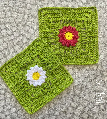 Anleitung Granny Square cc-Margerite - Häkeln