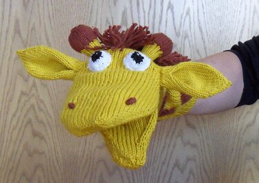 Giraffen Handpuppe - Stricken