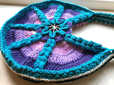 Große Sommertasche Zöpfchen (Durchmesser 40cm) - Häkeln