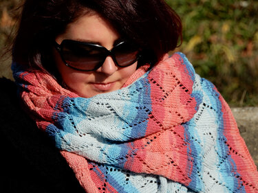 Rectangle lace stole knitting pattern "Faro"