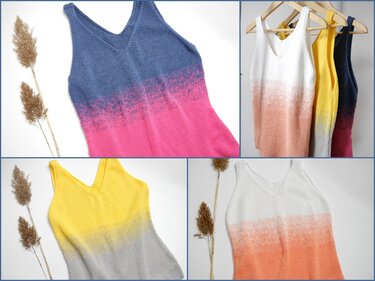Knitting Pattern - Tanktop - Gradient Color Run - No.219E - Image 7