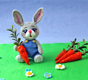 Bunny in overalls - Crochet