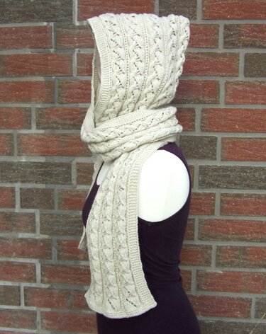 Strickanleitung für Kapuzenschal "Liebelei" - Stricken