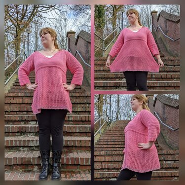 Cinderella - Tunika-Pulli-Kleid häkeln in allen Damengrößen - im RVO