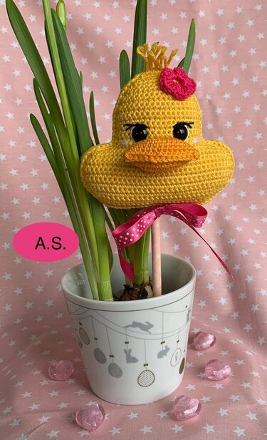 Häkelanleitung "Entchen-Geschenksäckchen" (zum Befüllen)