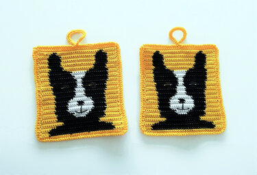 Anleitung Topflappen Frenchie - Häkeln