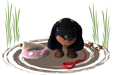 Dachshund Boni Pattern Amigurumi - Crochet
