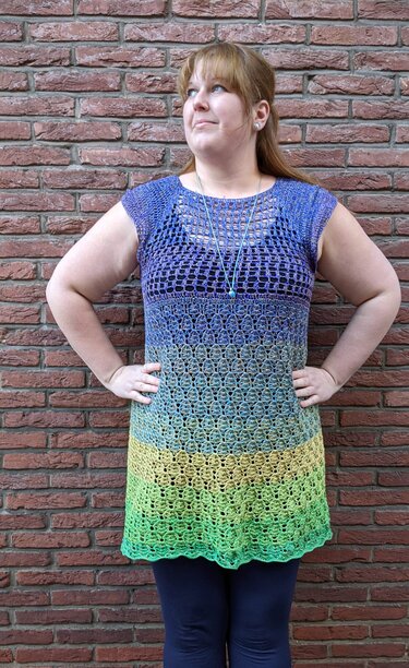 Pfau - Tunika häkeln in allen Damengrößen - im RVO - Bild 2