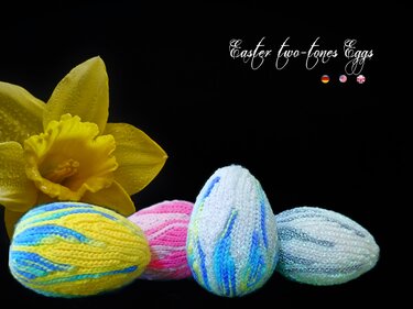 Multi Color easter eggs. Crochet pattern