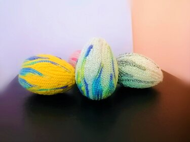 Multi Color easter eggs. Crochet pattern