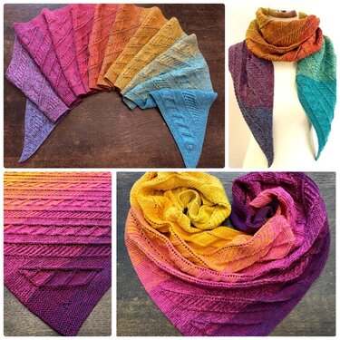 Strickanleitung Zipfelschal Stripeliner inkl. Tuchvariante