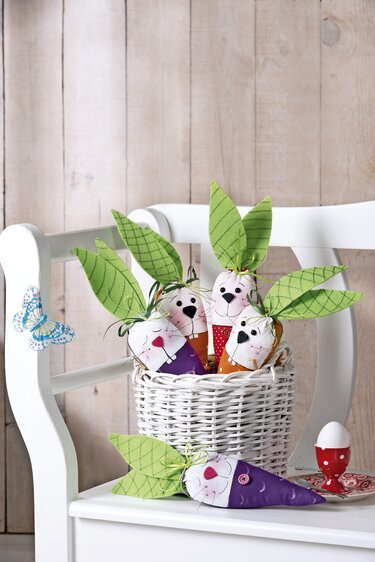 Nähanleitung: Hasen-Möhrchen Deko