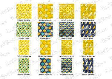 Vorlage Digital Paper Dekore für Scrapbooking - Basteln