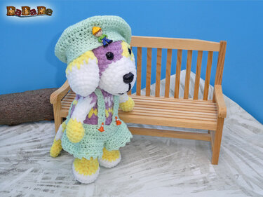 Hund Flauschi Flecky, Häkelanleitung von DaDaDe