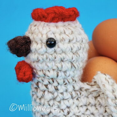 Huhn Eierkorb Osterkörbchen Häkelanleitung