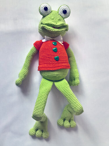 Häkelanleitung Frederic Frosch