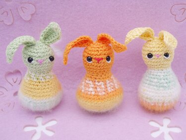 Häkelanleitung Häschen, kleine Deko Hasen zum hängen