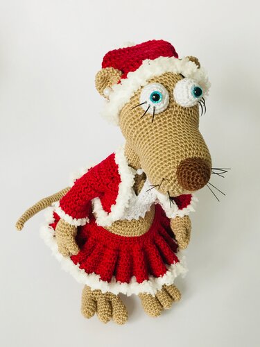 Weihnachts-Outfit, für Wiesel Rösli das bayrische Dirndl, (ohne Figur) Häkelanleitung