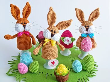 Häkelanleitung Eierwärmer Osterhasen - PDF Datei