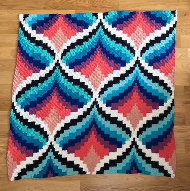 3D-Decke Tiefenblick in c2c - Häkeln