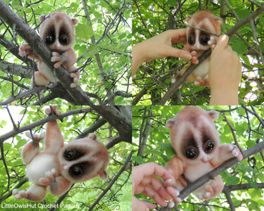 109 Crochet Pattern - Slow Loris - Amigurumi PDF file by Pertseva CP