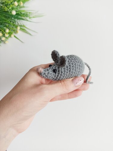 Crochet mouse pattern, easy crochet amigurumi mouse