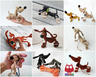 134 Crochet Pattern - Dog Dachshund Genreh - Amigurumi PDF file by Chirkova CP