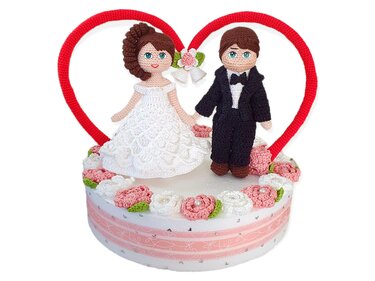 Wedding cake set - Crochet