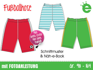 Fußballhose // Gr. 98–164 Schnittmuster & Näh-E-Book - Nähen