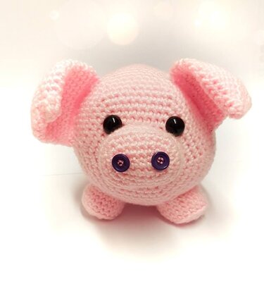 Schweinchen Porky Glücksschwein Häkelanleitung