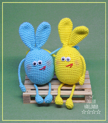 Häkelanleitung Häschen Chillbert - Osterdeko / Osterhäschen / Kantenhocker